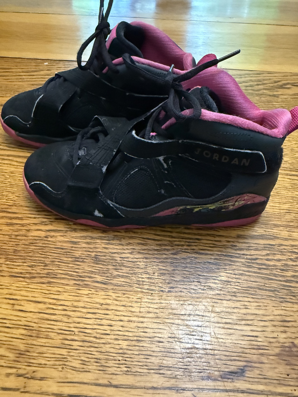 Jordan 8 Retro GS Shoes Youth Size 3Y Black Pink Sneakers 488440-008 Basketball